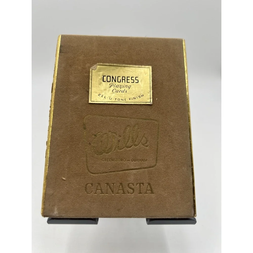 Vintage Congress Canasta Playing Cards Wills Greensboro Durham Advertising Set
